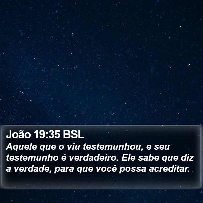 João 19:35 BSL Bible Study