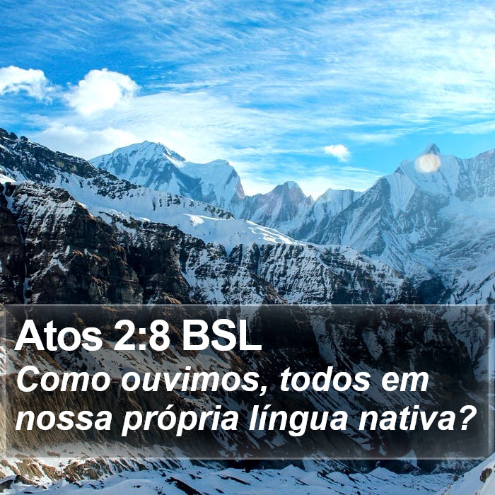 Atos 2:8 BSL Bible Study