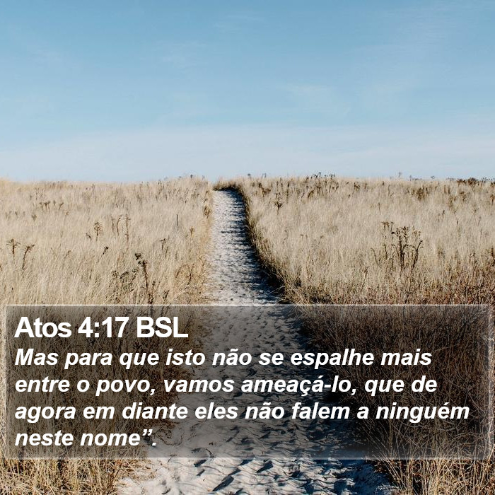 Atos 4:17 BSL Bible Study