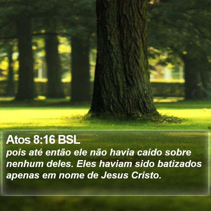 Atos 8:16 BSL Bible Study