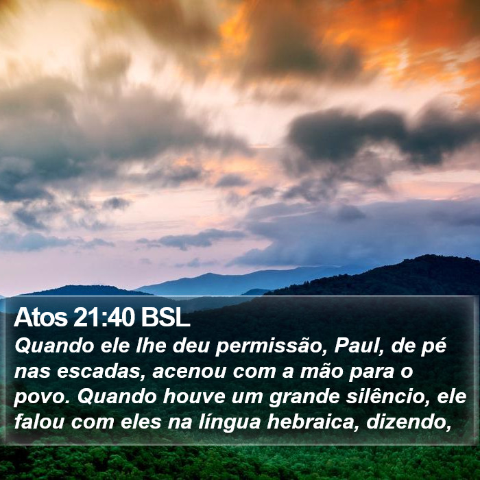 Atos 21:40 BSL Bible Study