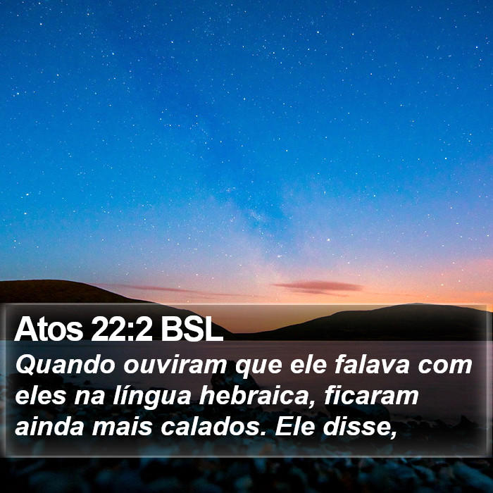 Atos 22:2 BSL Bible Study