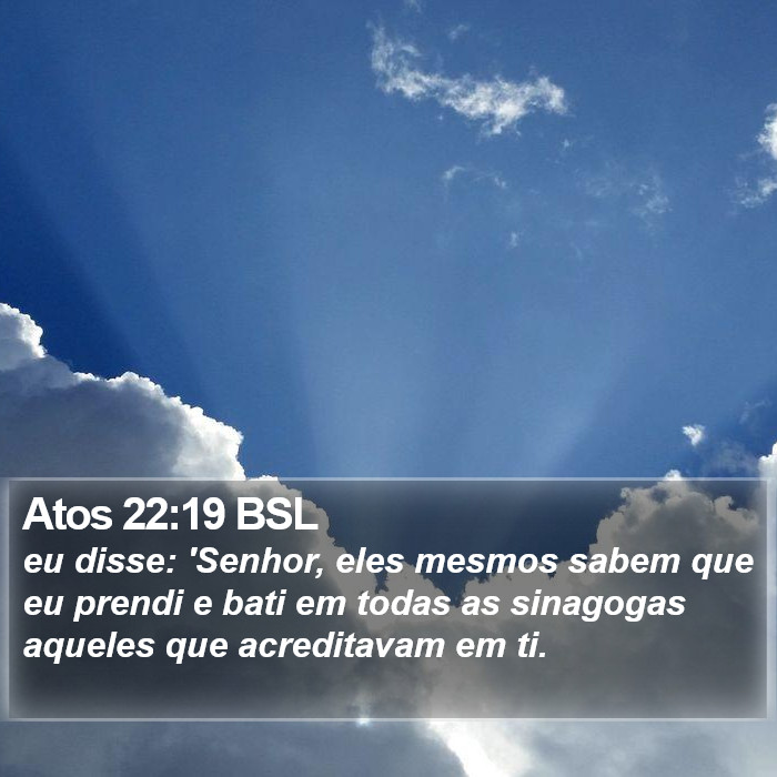 Atos 22:19 BSL Bible Study