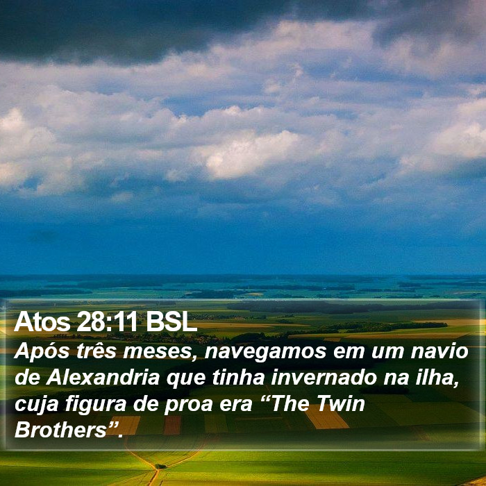 Atos 28:11 BSL Bible Study