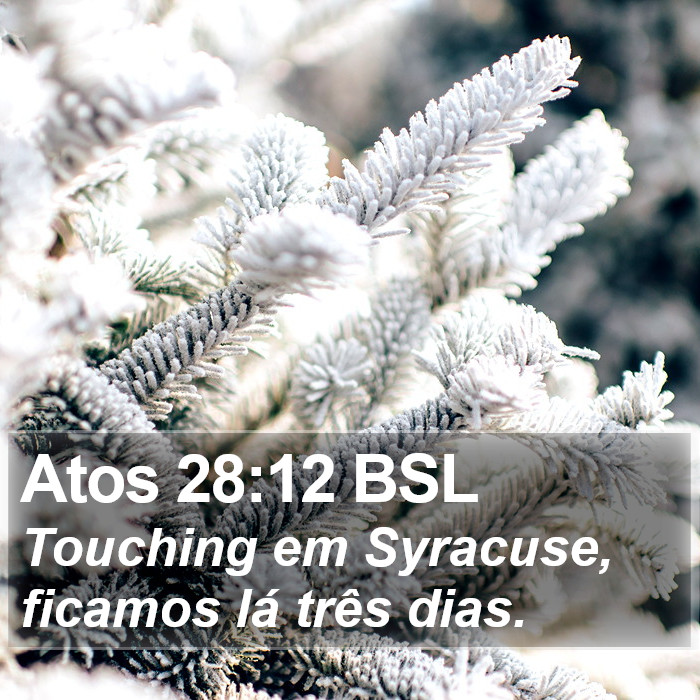 Atos 28:12 BSL Bible Study