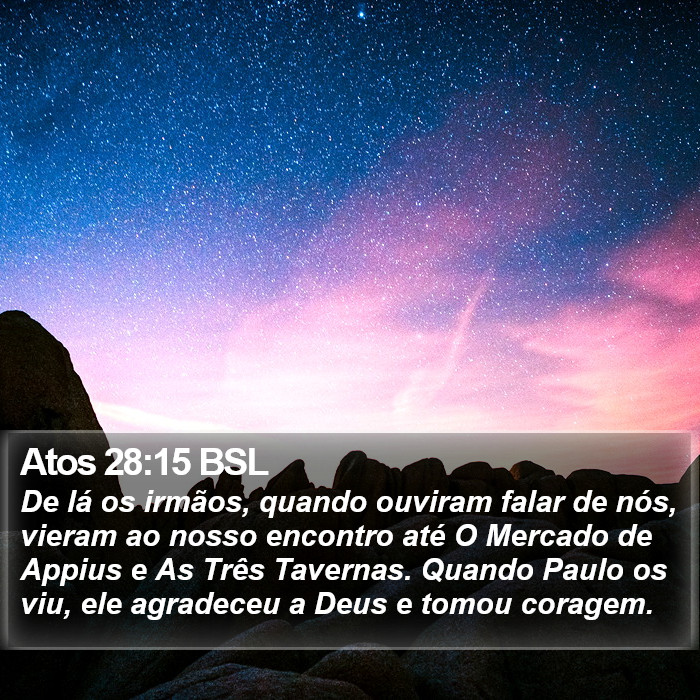 Atos 28:15 BSL Bible Study