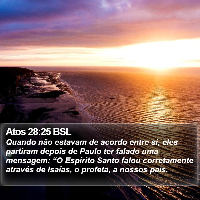 Atos 28:25 BSL Bible Study