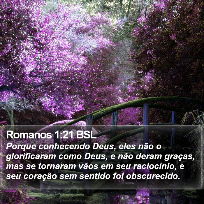 Romanos 1:21 BSL Bible Study