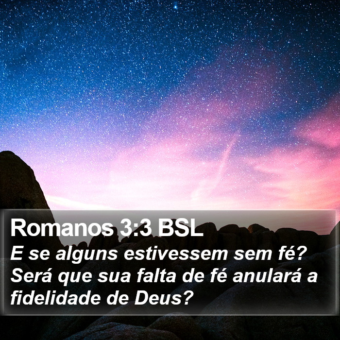 Romanos 3:3 BSL Bible Study