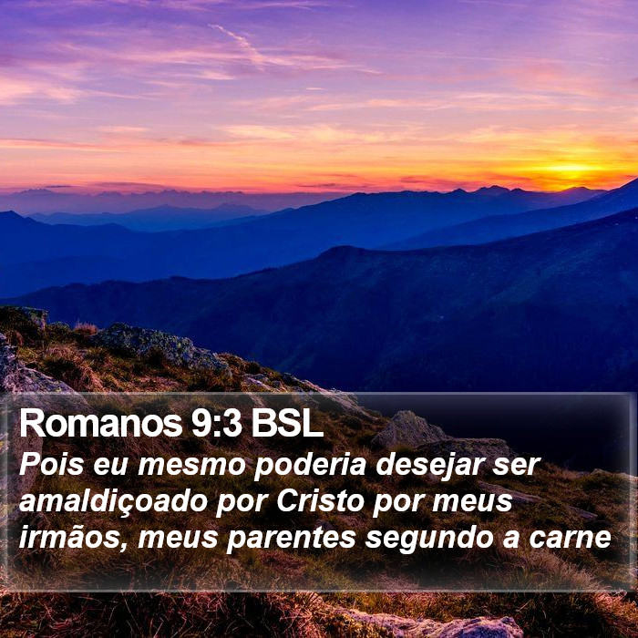 Romanos 9:3 BSL Bible Study