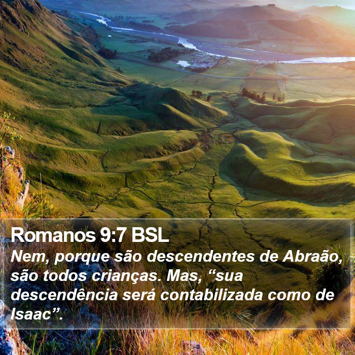 Romanos 9:7 BSL Bible Study