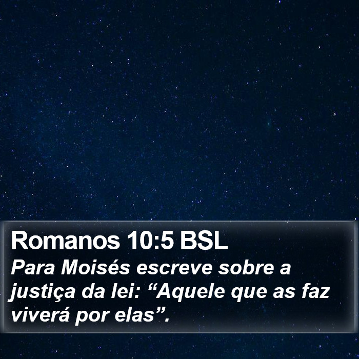 Romanos 10:5 BSL Bible Study