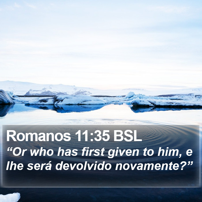 Romanos 11:35 BSL Bible Study