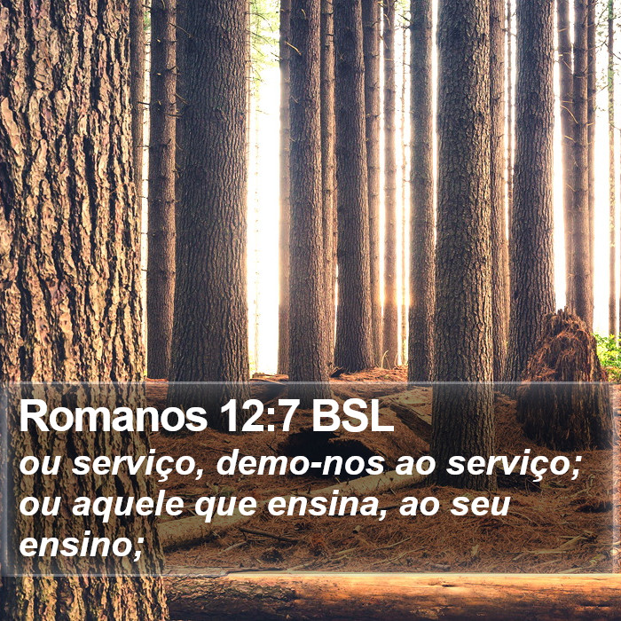 Romanos 12:7 BSL Bible Study