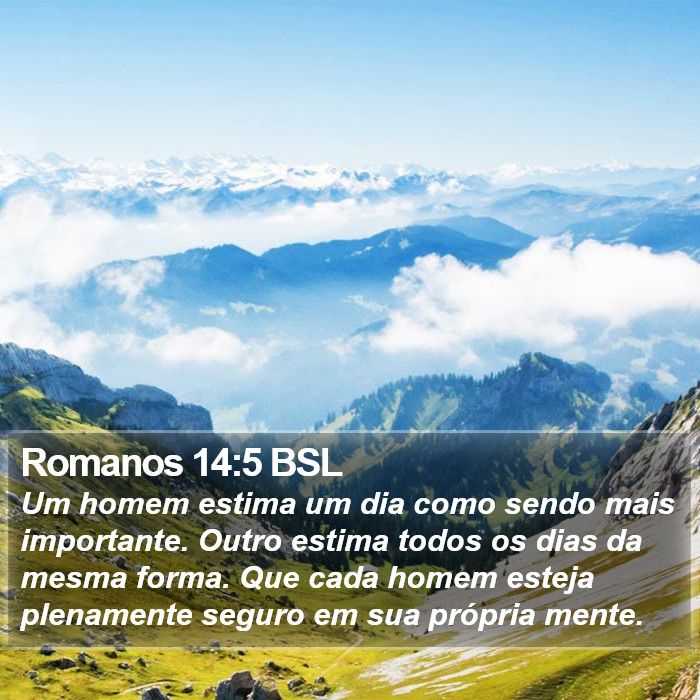 Romanos 14:5 BSL Bible Study