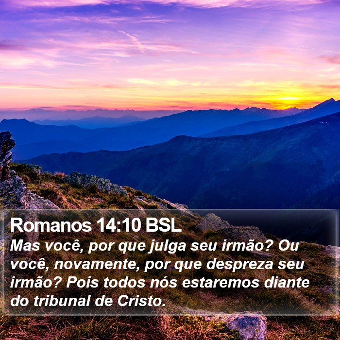 Romanos 14:10 BSL Bible Study