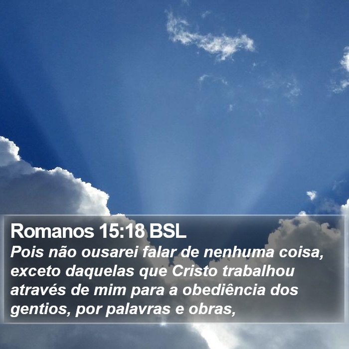 Romanos 15:18 BSL Bible Study