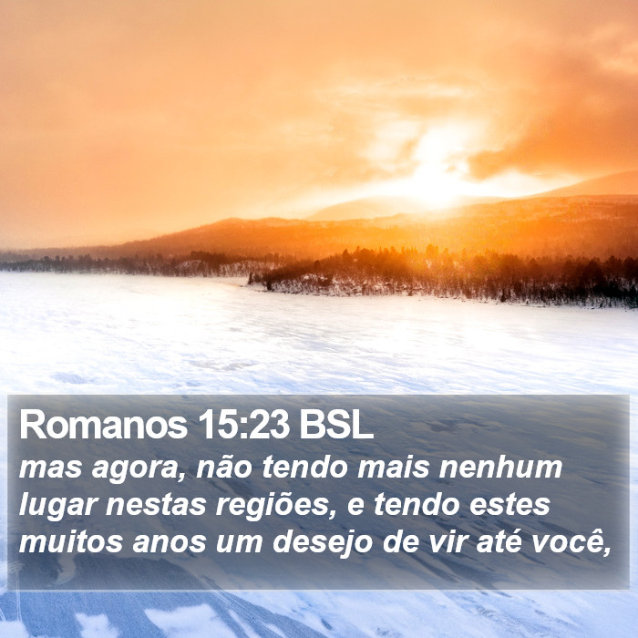 Romanos 15:23 BSL Bible Study