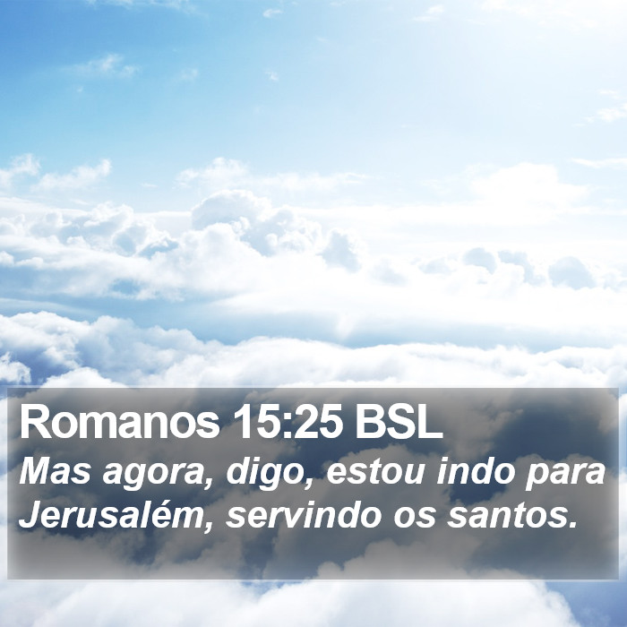 Romanos 15:25 BSL Bible Study