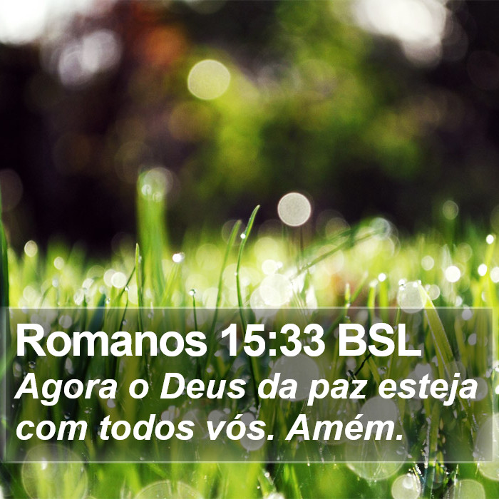 Romanos 15:33 BSL Bible Study