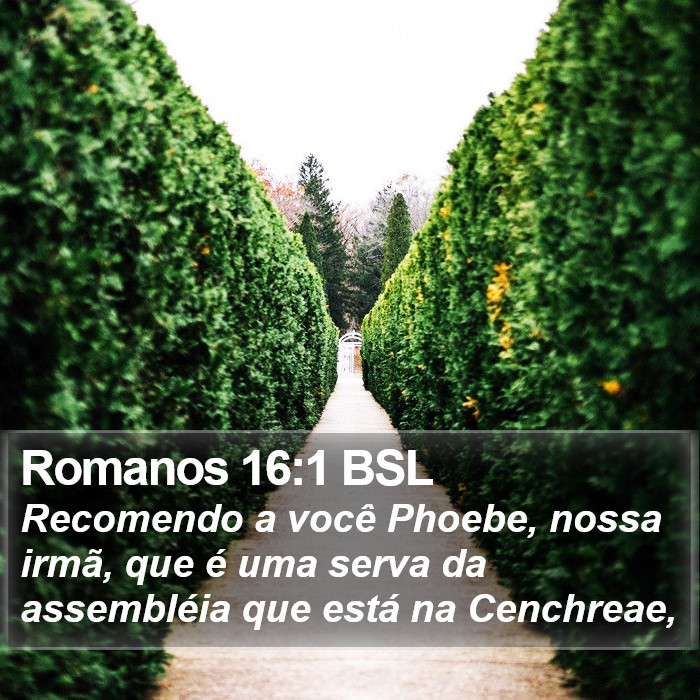 Romanos 16:1 BSL Bible Study