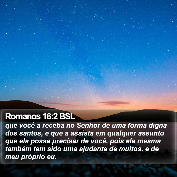 Romanos 16:2 BSL Bible Study