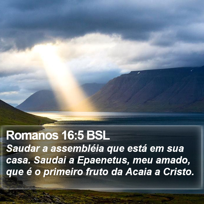 Romanos 16:5 BSL Bible Study