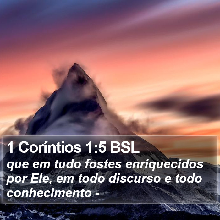 1 Coríntios 1:5 BSL Bible Study