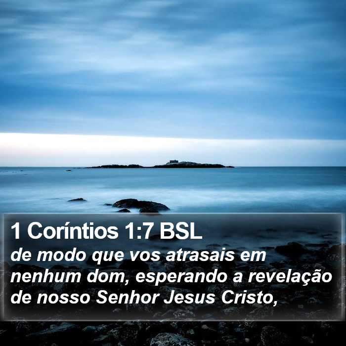 1 Coríntios 1:7 BSL Bible Study