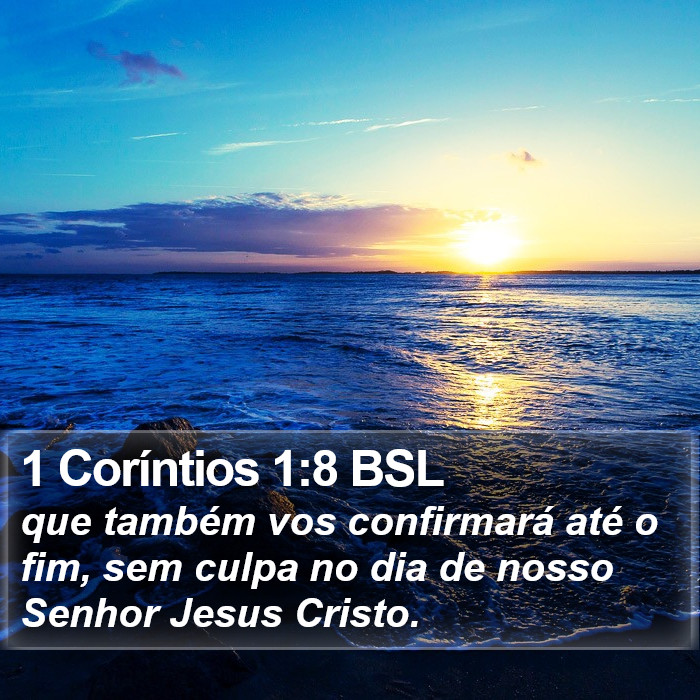 1 Coríntios 1:8 BSL Bible Study