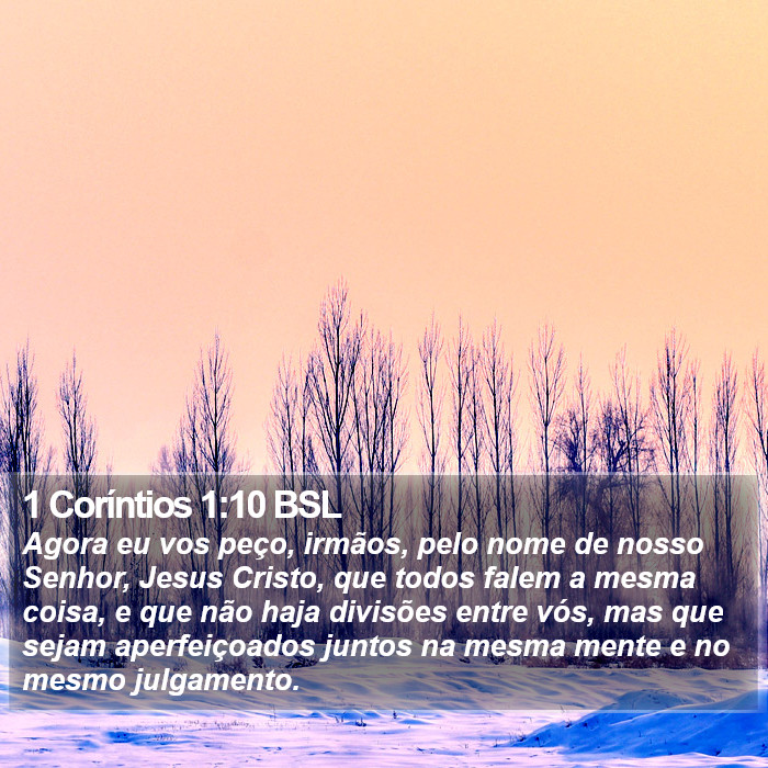 1 Coríntios 1:10 BSL Bible Study