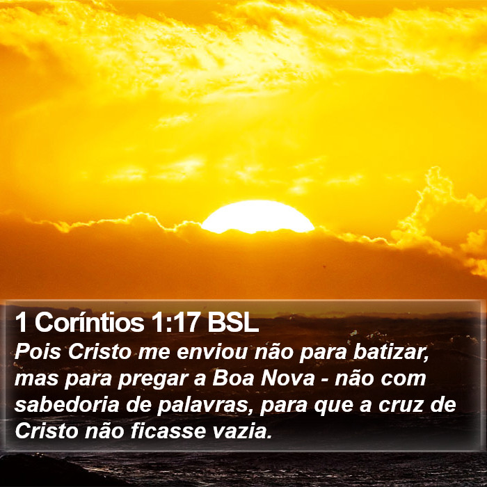 1 Coríntios 1:17 BSL Bible Study