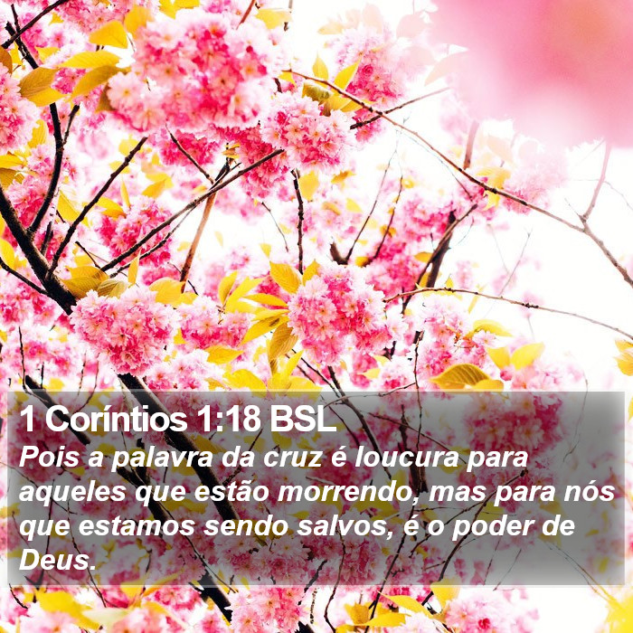 1 Coríntios 1:18 BSL Bible Study