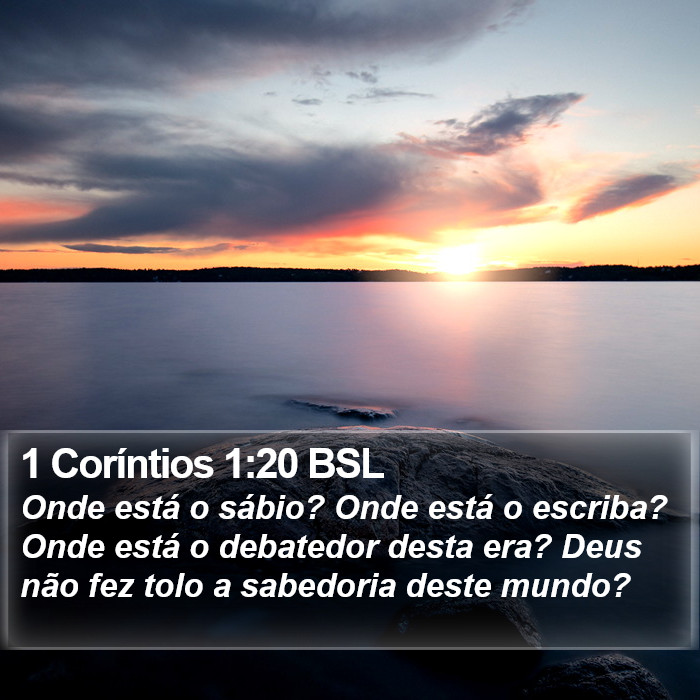 1 Coríntios 1:20 BSL Bible Study