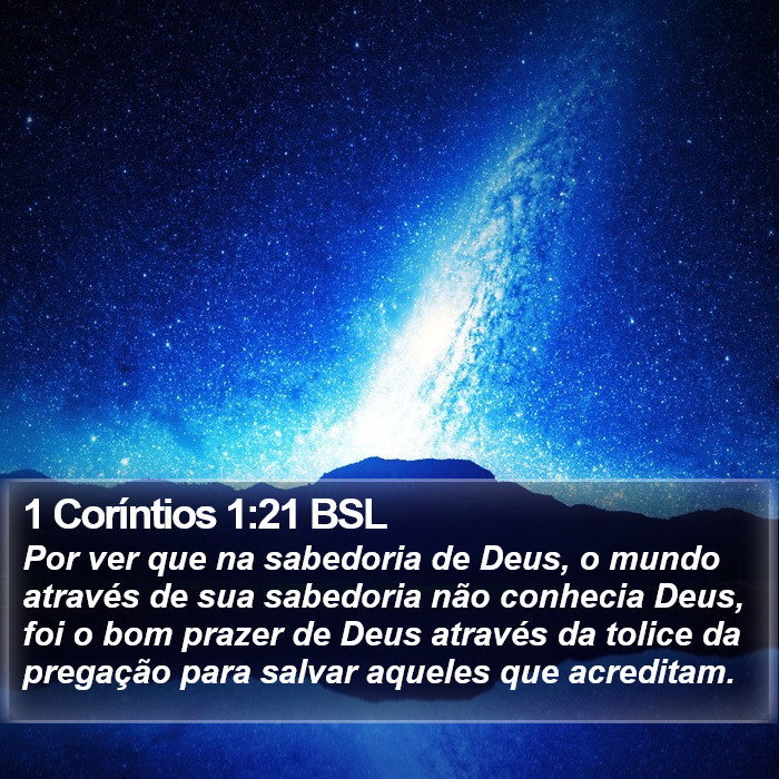 1 Coríntios 1:21 BSL Bible Study