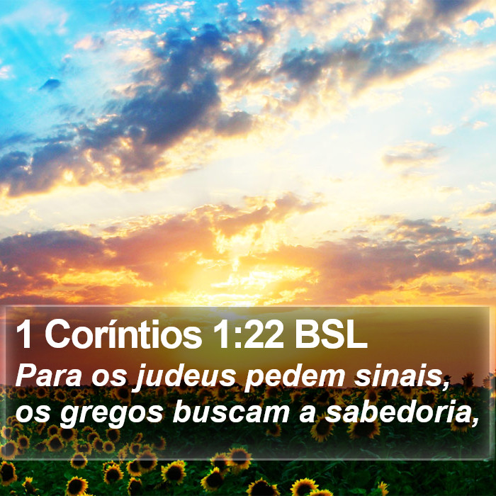 1 Coríntios 1:22 BSL Bible Study