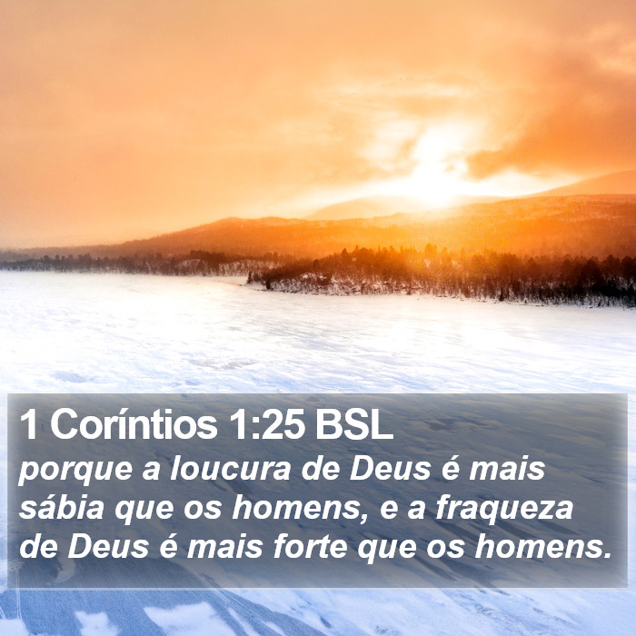 1 Coríntios 1:25 BSL Bible Study