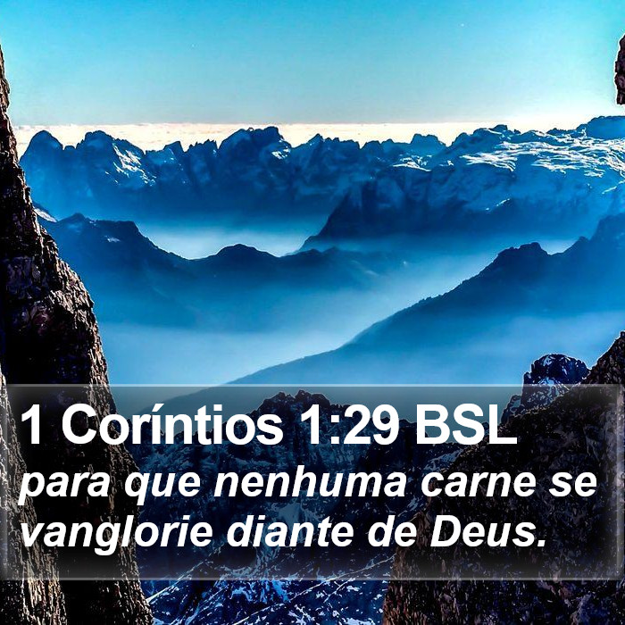 1 Coríntios 1:29 BSL Bible Study