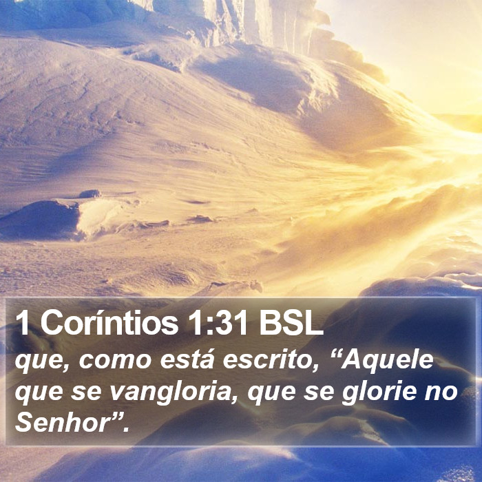 1 Coríntios 1:31 BSL Bible Study