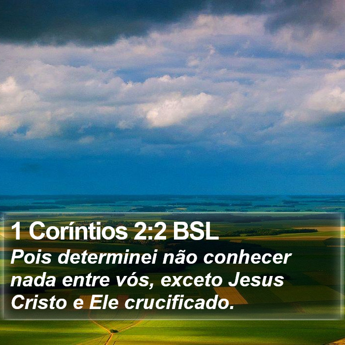 1 Coríntios 2:2 BSL Bible Study