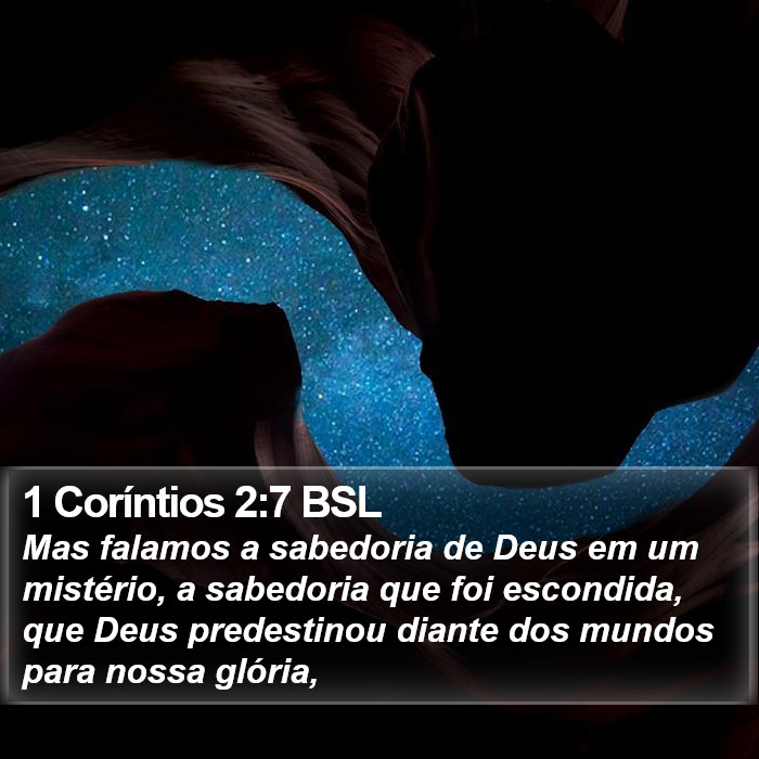 1 Coríntios 2:7 BSL Bible Study