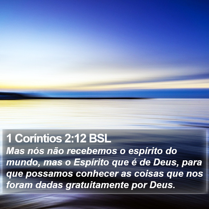 1 Coríntios 2:12 BSL Bible Study