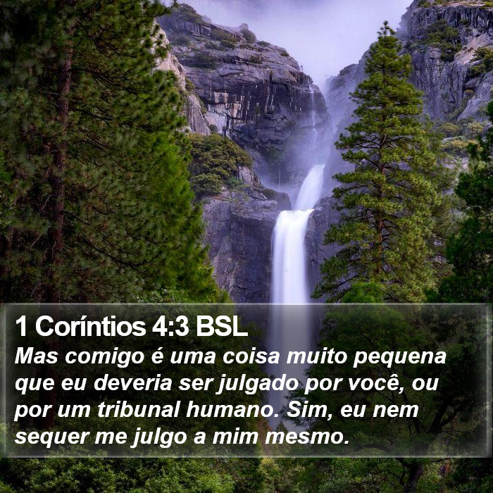 1 Coríntios 4:3 BSL Bible Study