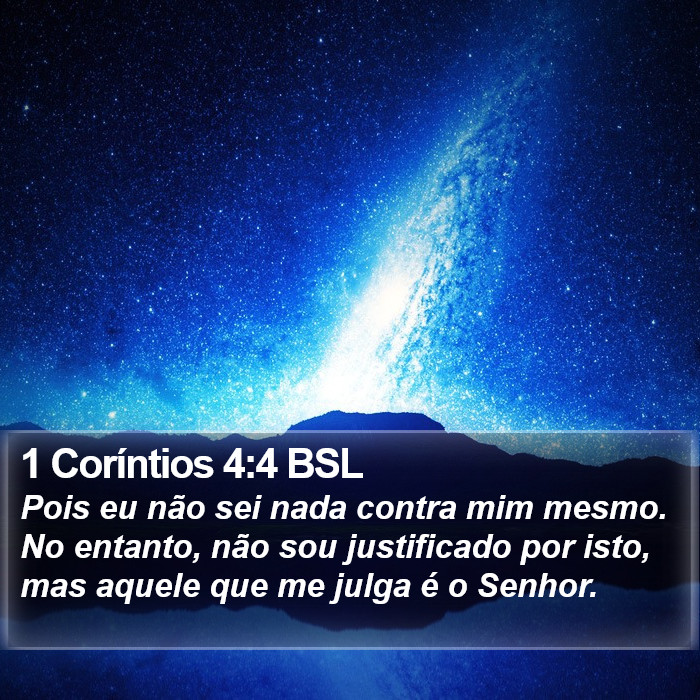 1 Coríntios 4:4 BSL Bible Study