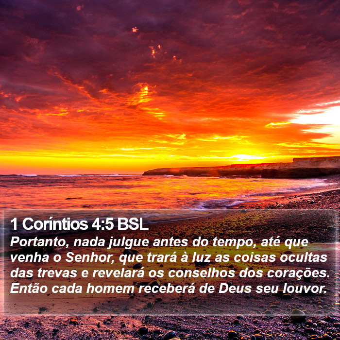1 Coríntios 4:5 BSL Bible Study