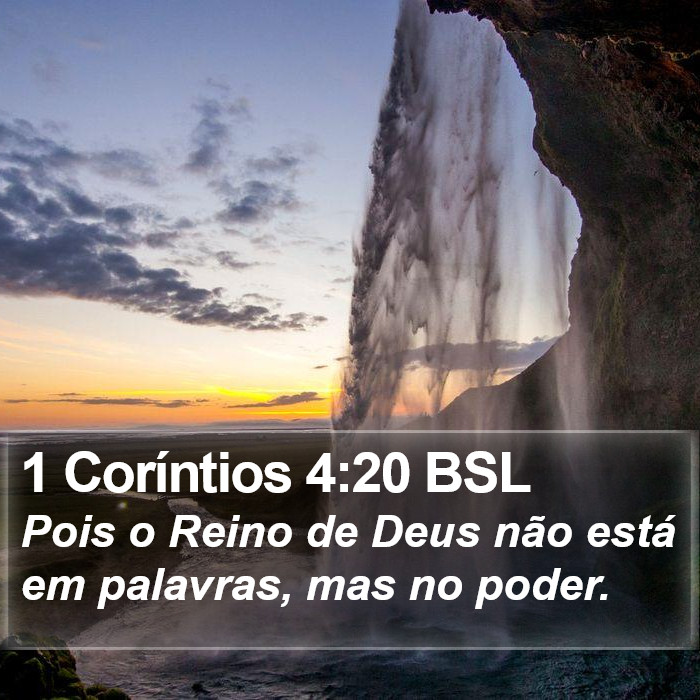 1 Coríntios 4:20 BSL Bible Study