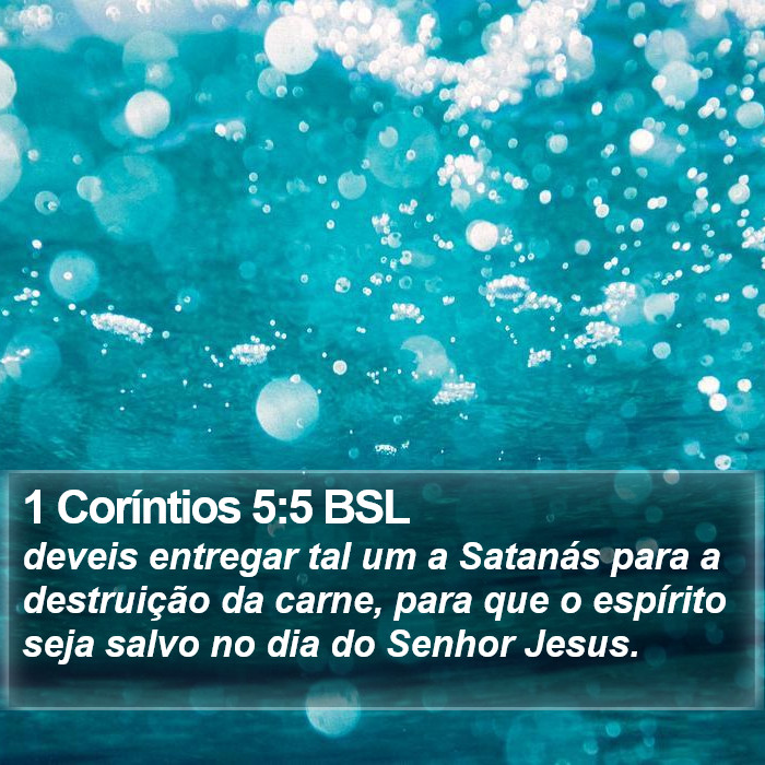 1 Coríntios 5:5 BSL Bible Study