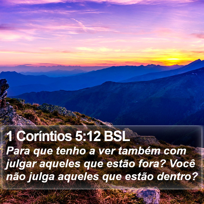 1 Coríntios 5:12 BSL Bible Study