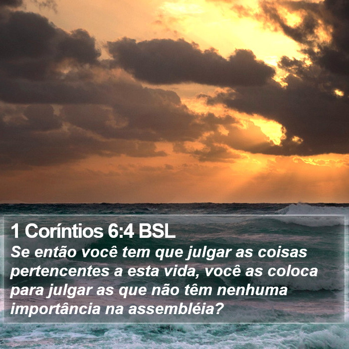 1 Coríntios 6:4 BSL Bible Study