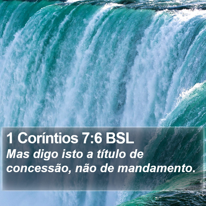 1 Coríntios 7:6 BSL Bible Study